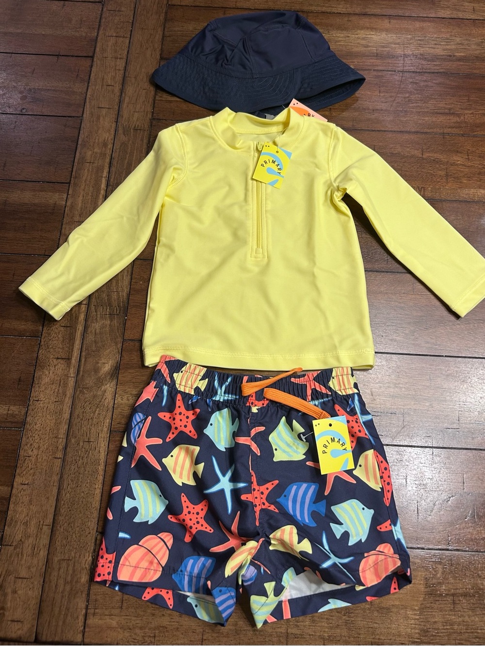 Primary Brand Baby Boy Swim Set Size 12-18 Months New With Tags